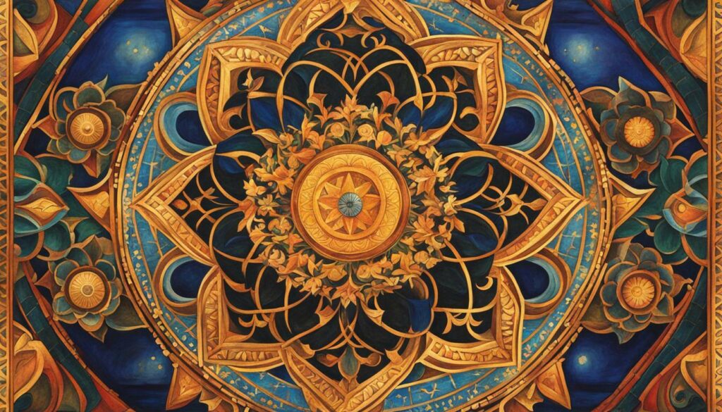 Sun and star motifs in art