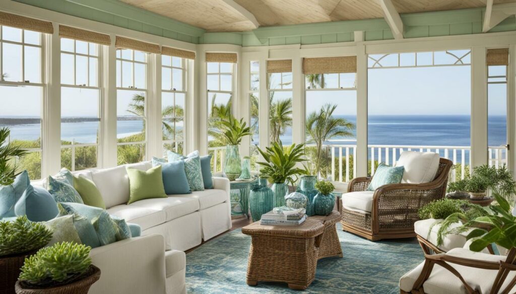 Sunroom with Coastal Design