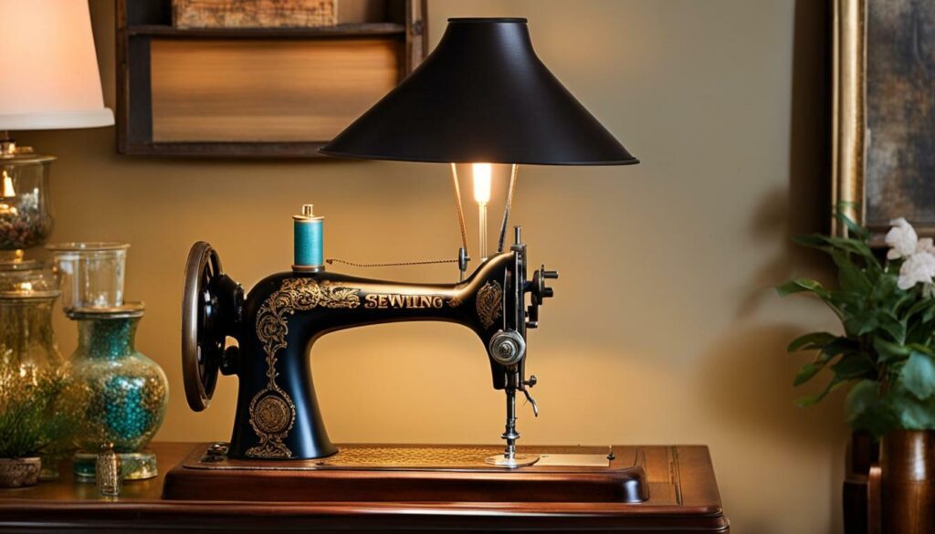 Upcycle sewing machine into home decor