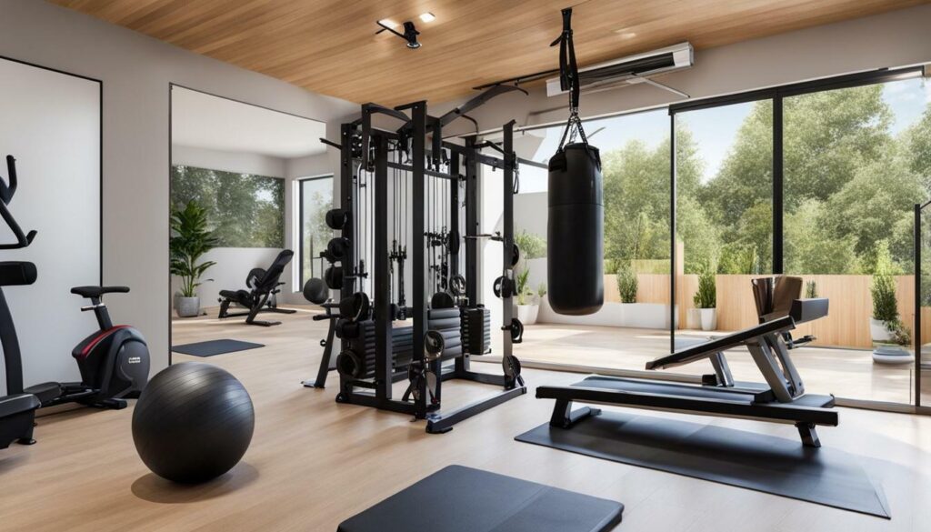 Wall-mounted racks for gym equipment