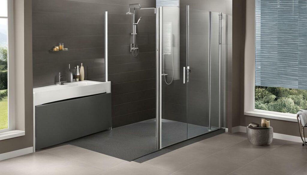 accessible shower installation