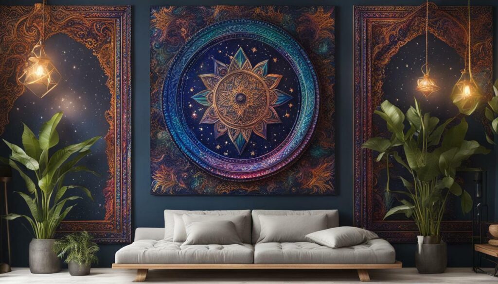 bohemian celestial wall pieces