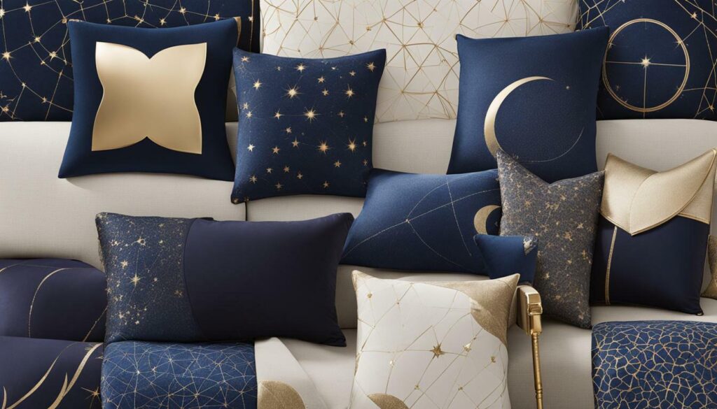 celestial-inspired fabrics and upholstery