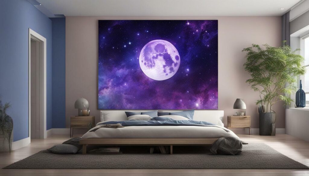 celestial wall art for meditation spaces