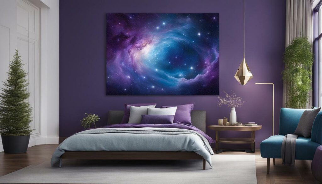 celestial wall art for meditation spaces