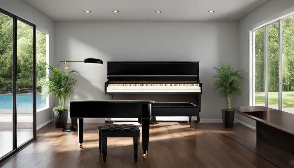 comparison of digital and upright pianos