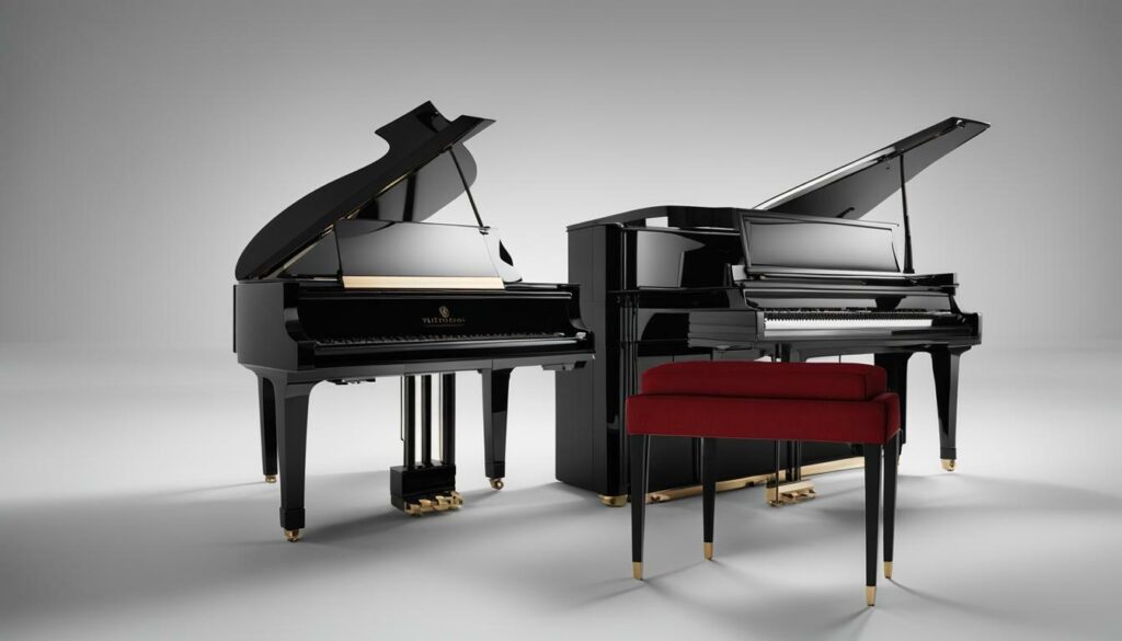 comparison of digital and upright pianos