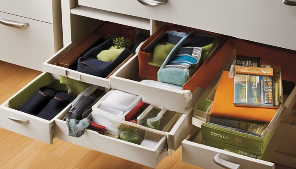 containers and boxes for organizing small spaces