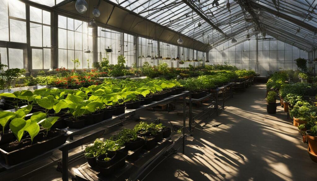 controlling temperature and humidity in greenhouses