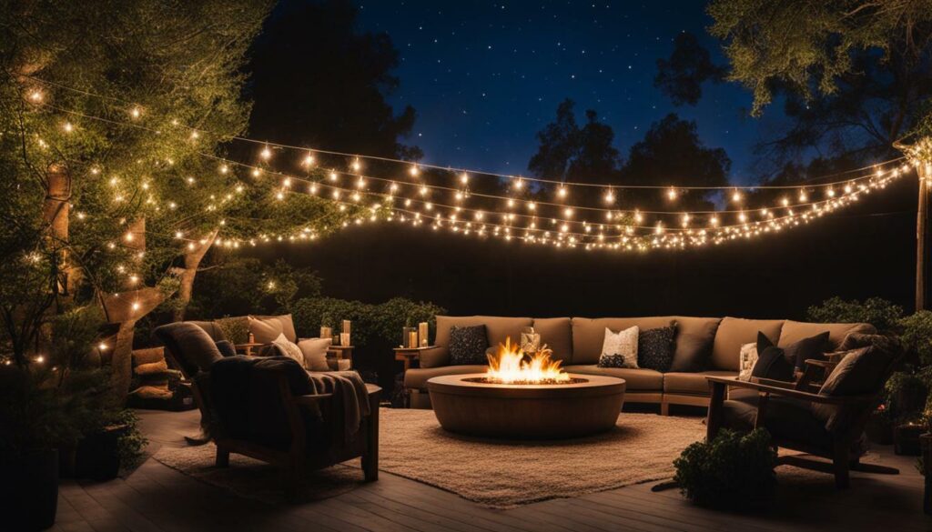 cozy outdoor hangout