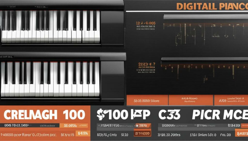 digital piano price range