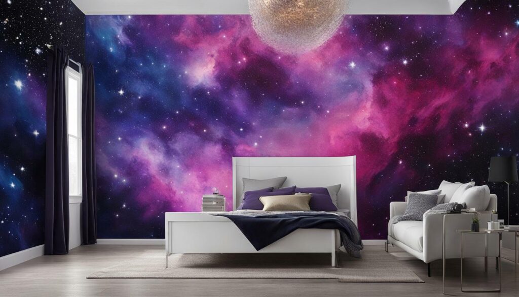easy galaxy wall painting