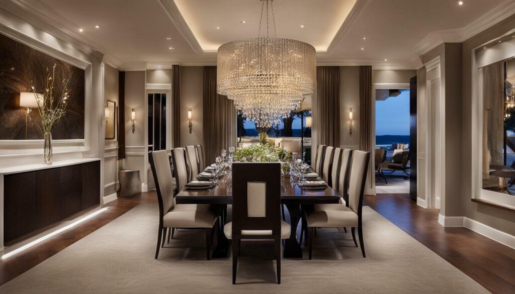 formal dining room lighting