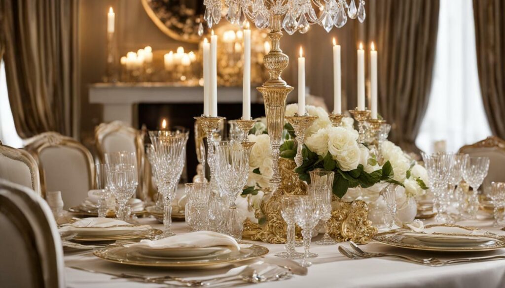 formal dining room table setting