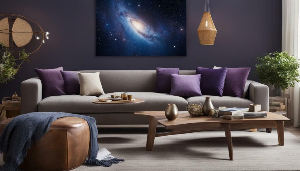 harmonizing celestial wall art with room colors