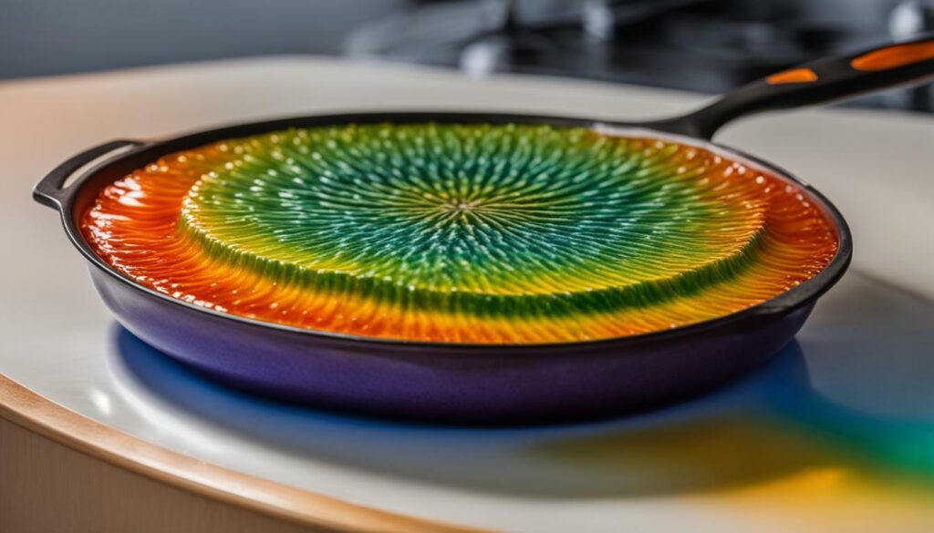heat retention in ceramic cooking pan