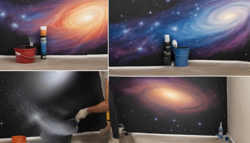 how to paint a galaxy mural