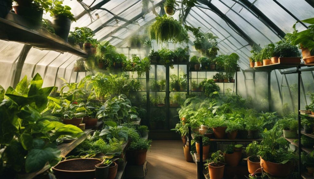 indoor greenhouse humidity control