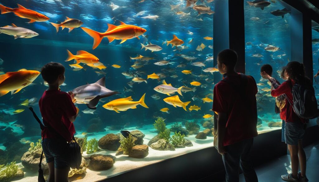 interactive public aquariums