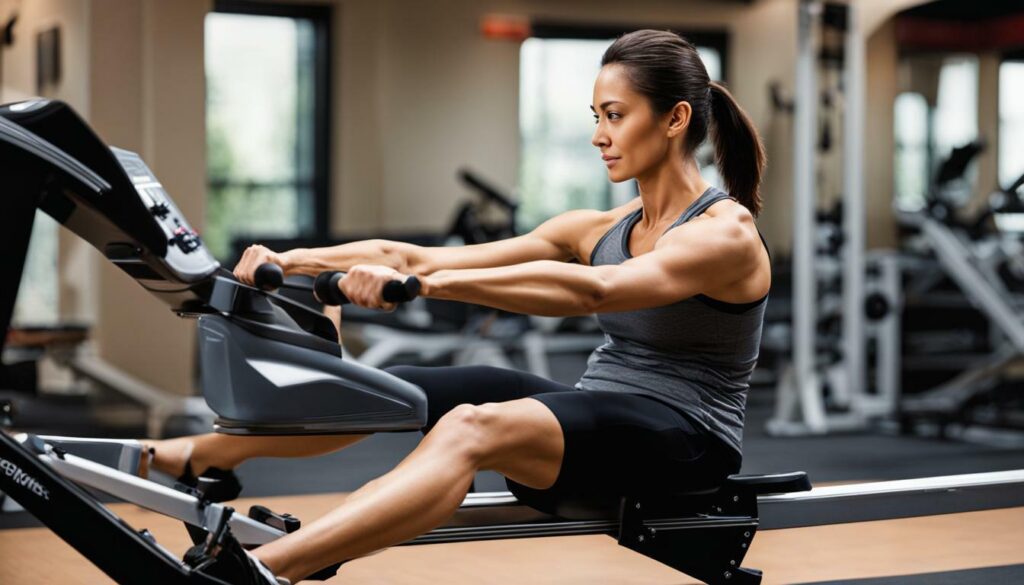 knee-friendly rowing workouts
