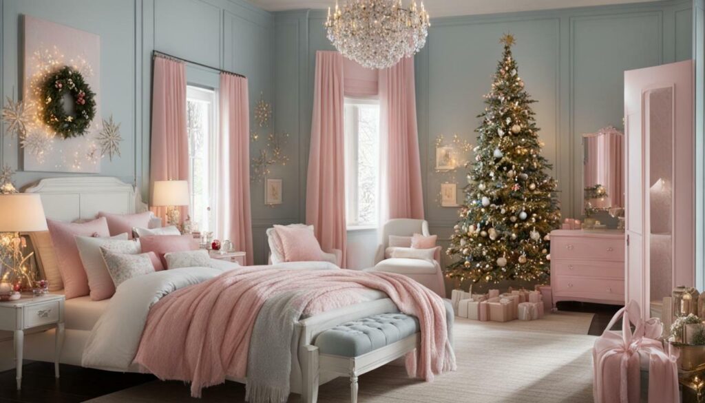 little girls Christmas bedroom