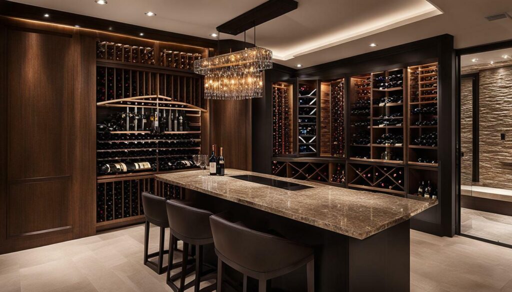 luxurious wine cellar decorations