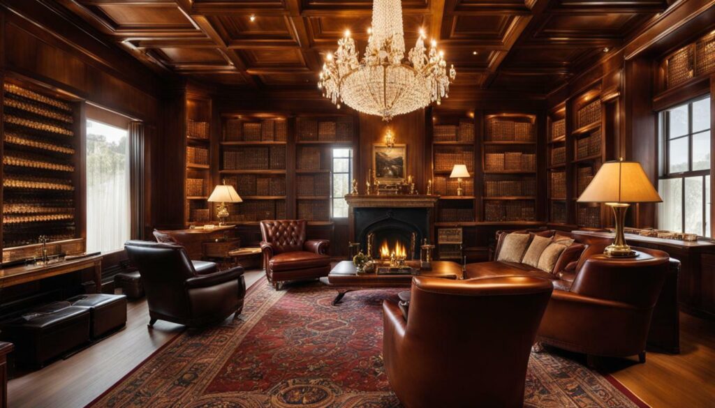 luxury cigar room decor