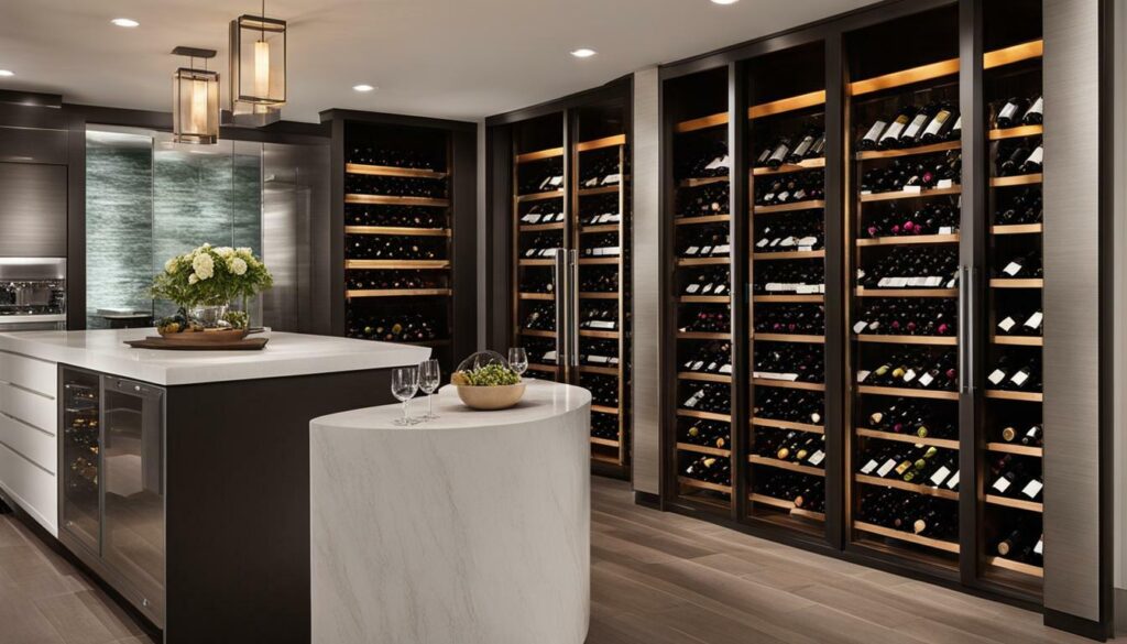 modern wine cellar aesthetics