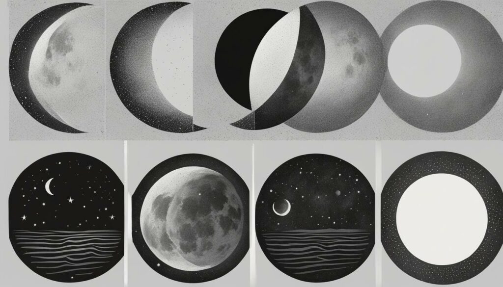 moon phase sketches