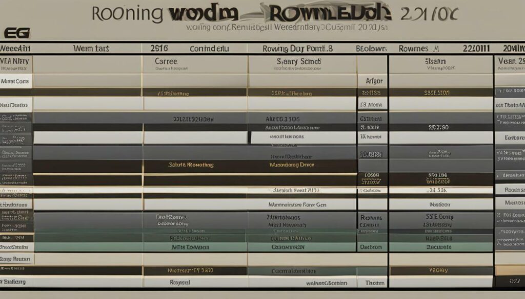optimal rowing schedule
