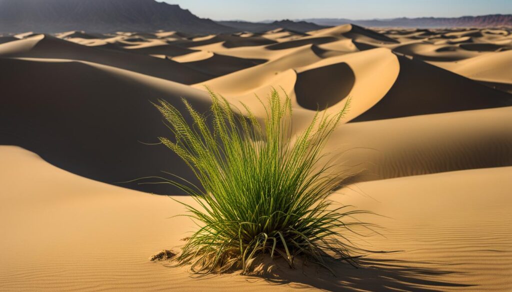 plants growing in sand substrate in nature