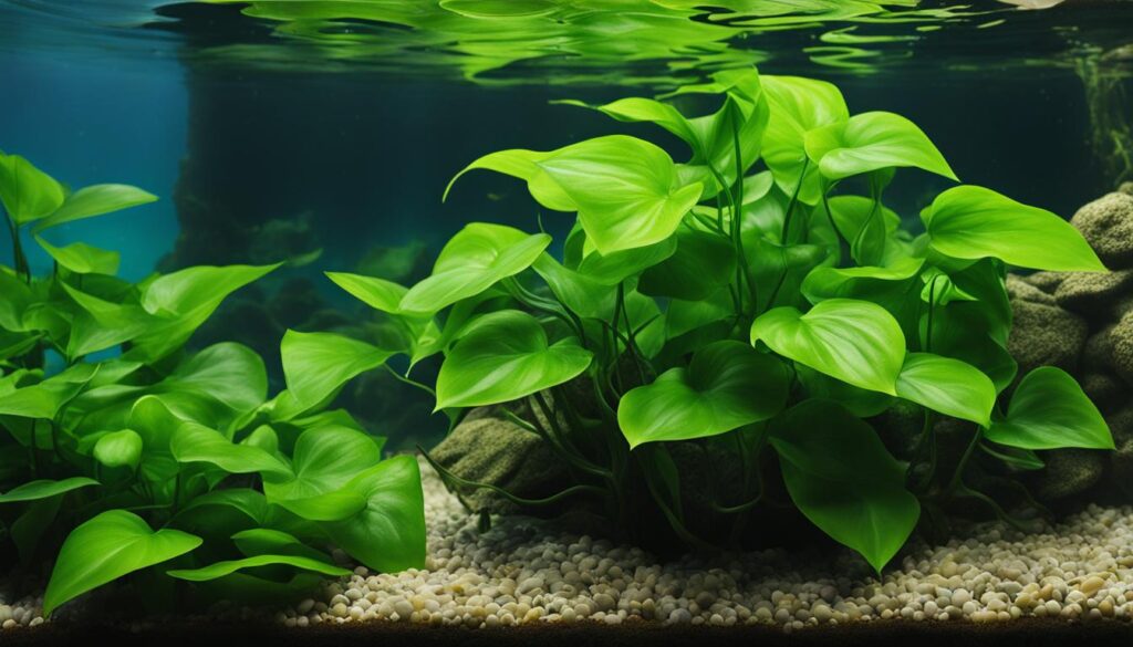 pothos plant in an aquarium