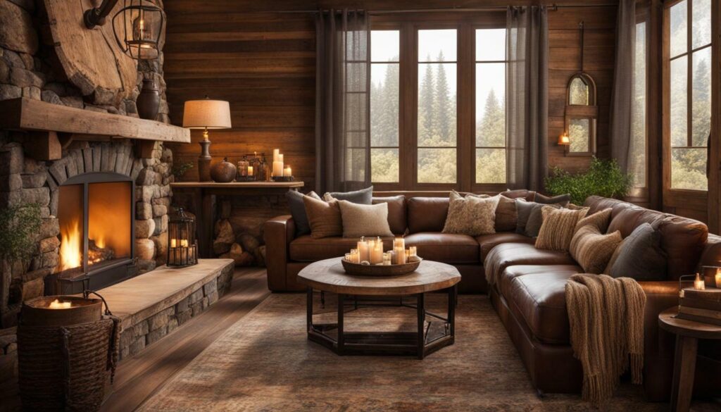rustic living room decor