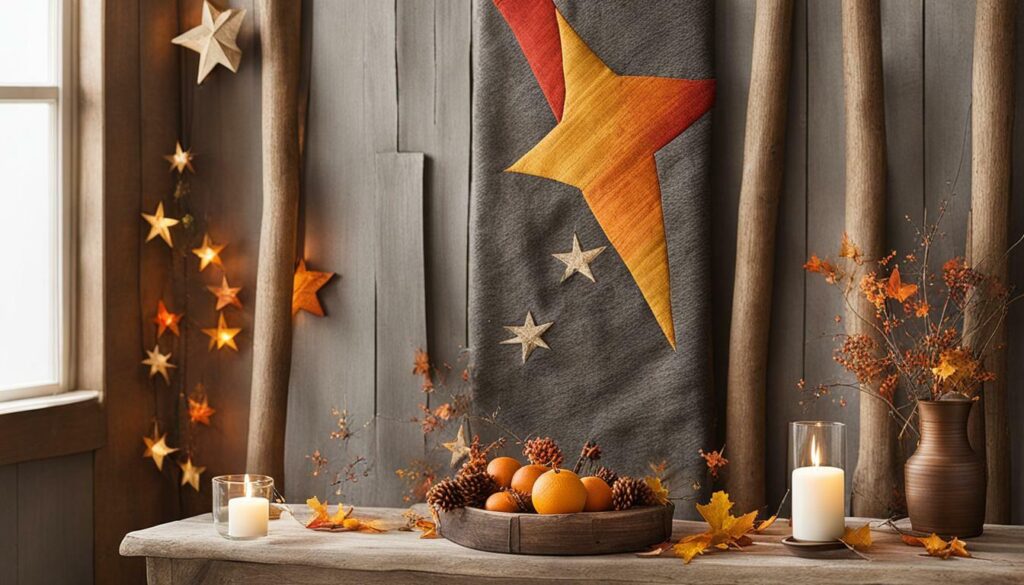 rustic star and moon art