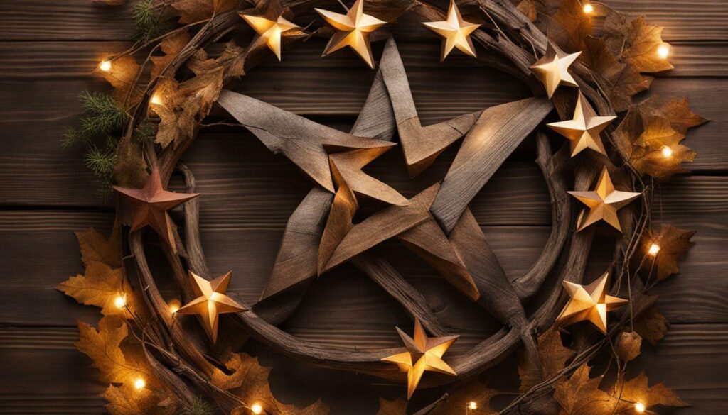 rustic star and moon wall decor