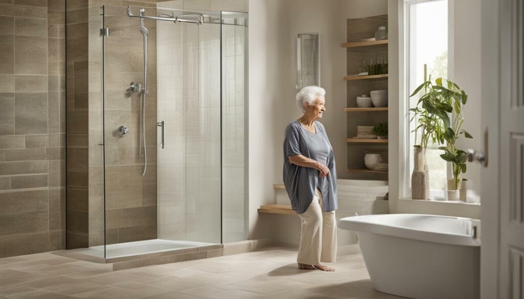 safety features of curbless showers for seniors