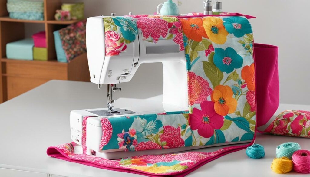 sewing machine cover with pockets