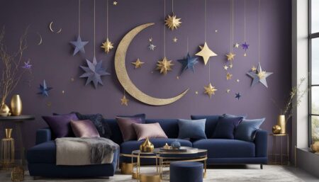 wall arrangements with celestial pieces