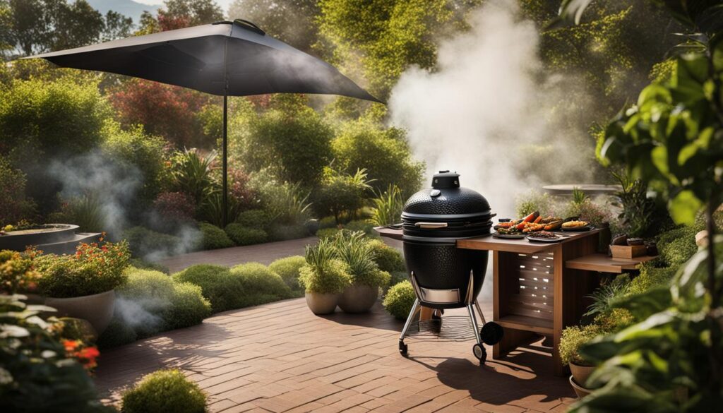 carbon footprint reduction with kamado grilling