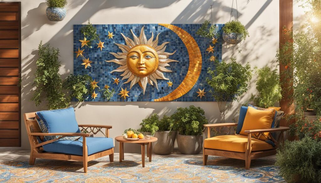 homemade sun and moon decor