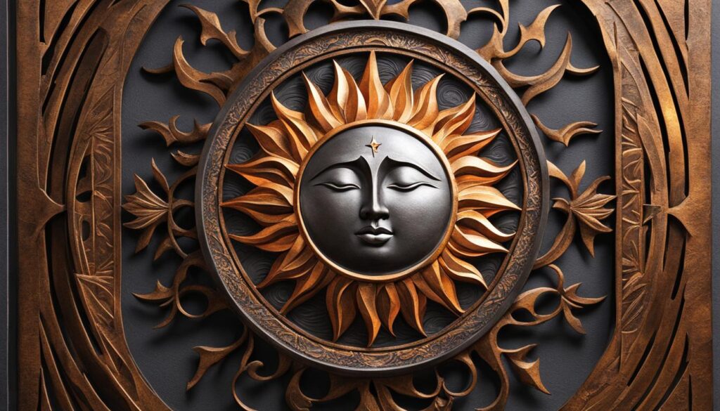 sun and moon metal wall art