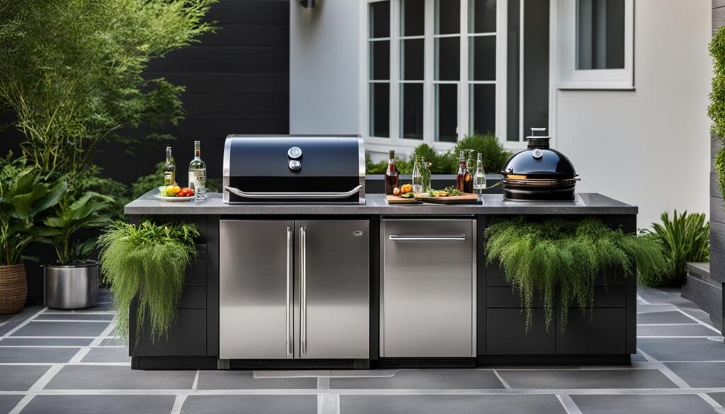 Compact appliances for small outdoor kitchens