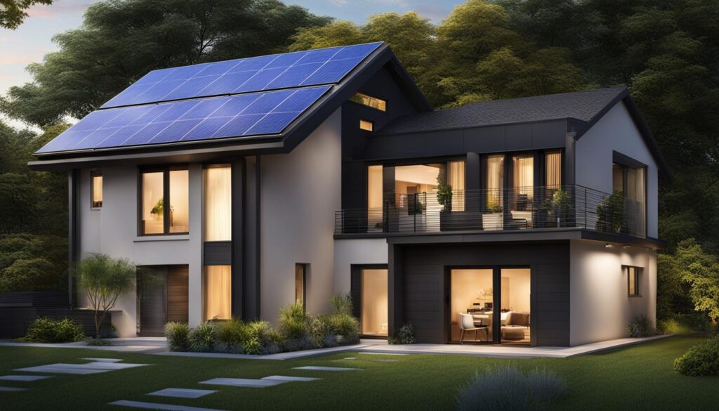 Small Rooftop Solar Panels on a Home