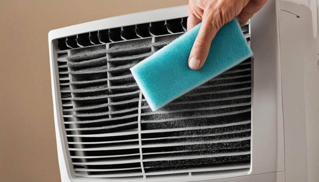 cleaning air filters of portable air conditioner