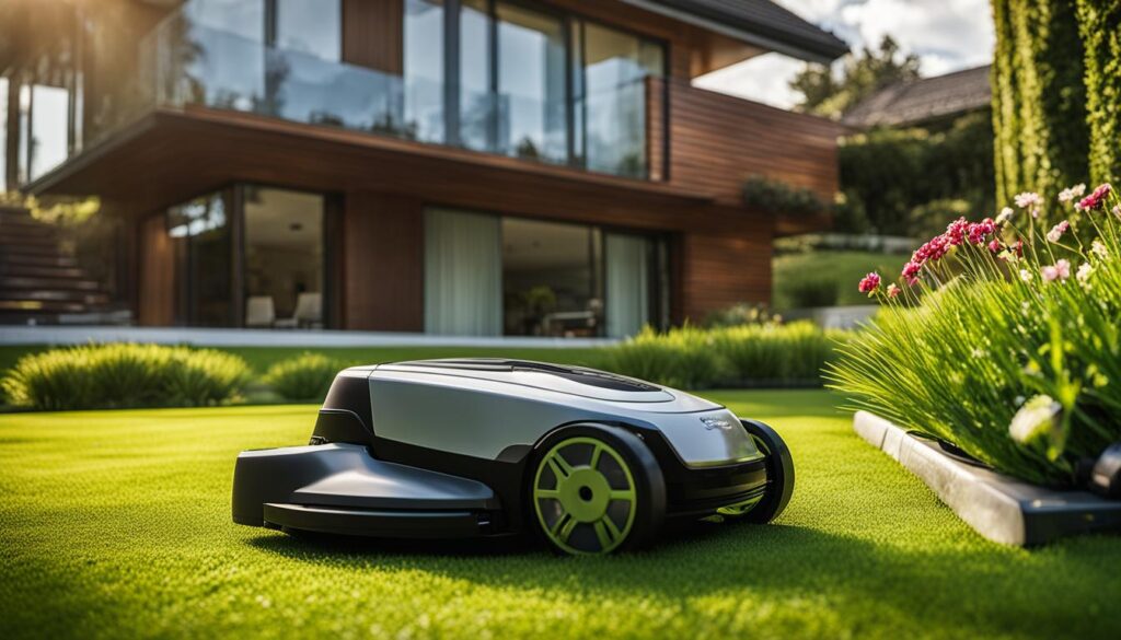 eco-friendly landscaping with robot mowers