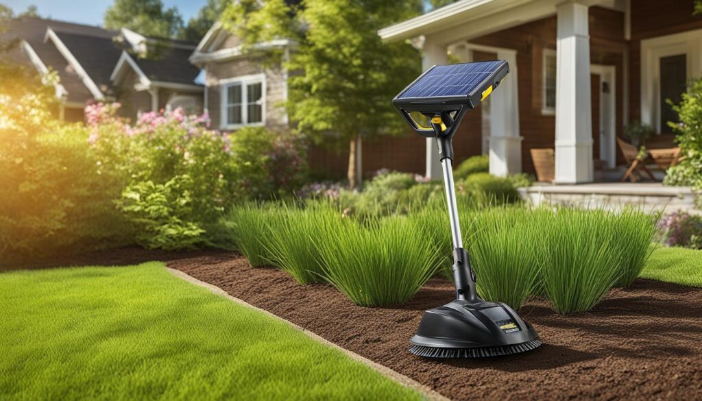 electric corded string trimmers powered by solar energy