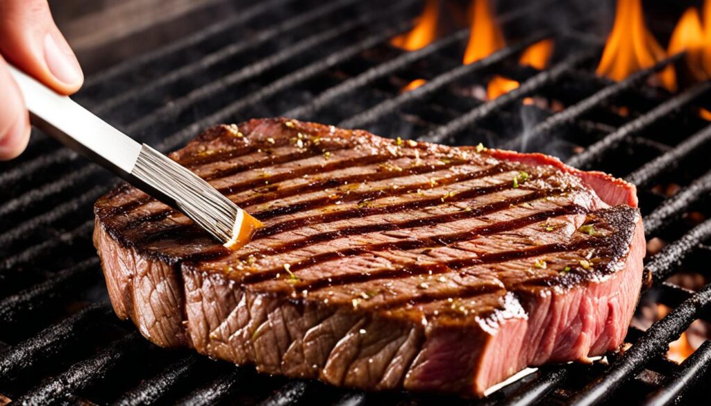 grill marks on steak preparation