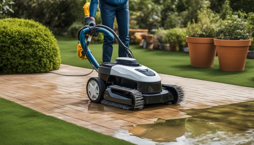 robot mower cleaning