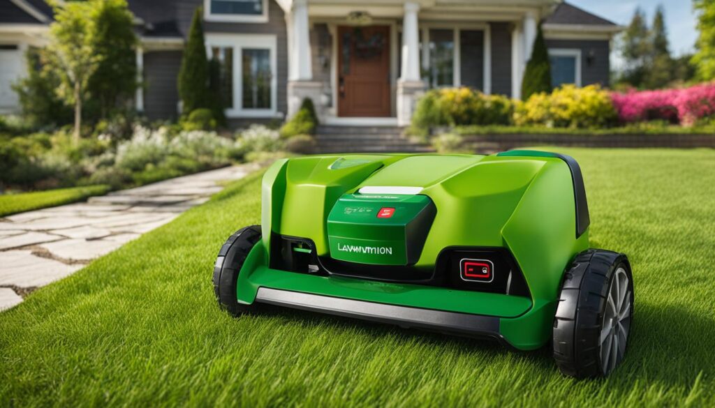 smartphone app for robotic lawnmower security