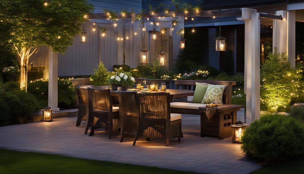 solar-powered patio lights